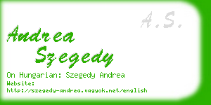 andrea szegedy business card